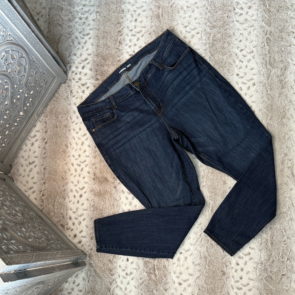 Old Navy Rockstar Super Skinny jeans 18 petite dark wash denim gorpcore classic